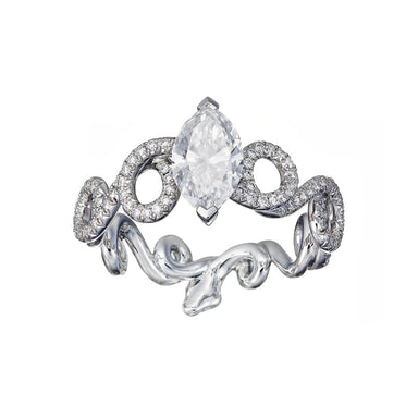 Ring Marquise Cut Diamond 1,02ct. (E/VS2) 