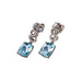 AENEA SARPA Collection Earrings Platinum with Aquamarines and White Diamonds 