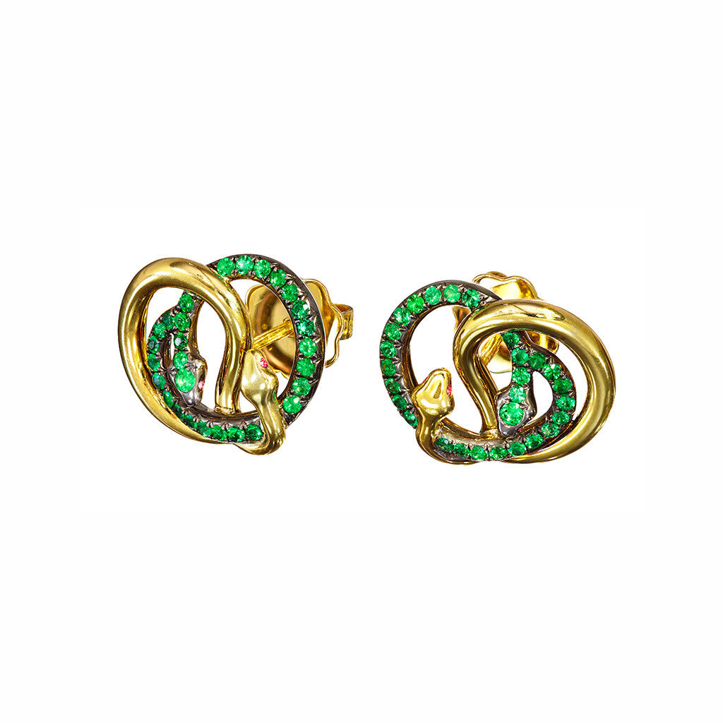 Earrings Emerald Studs