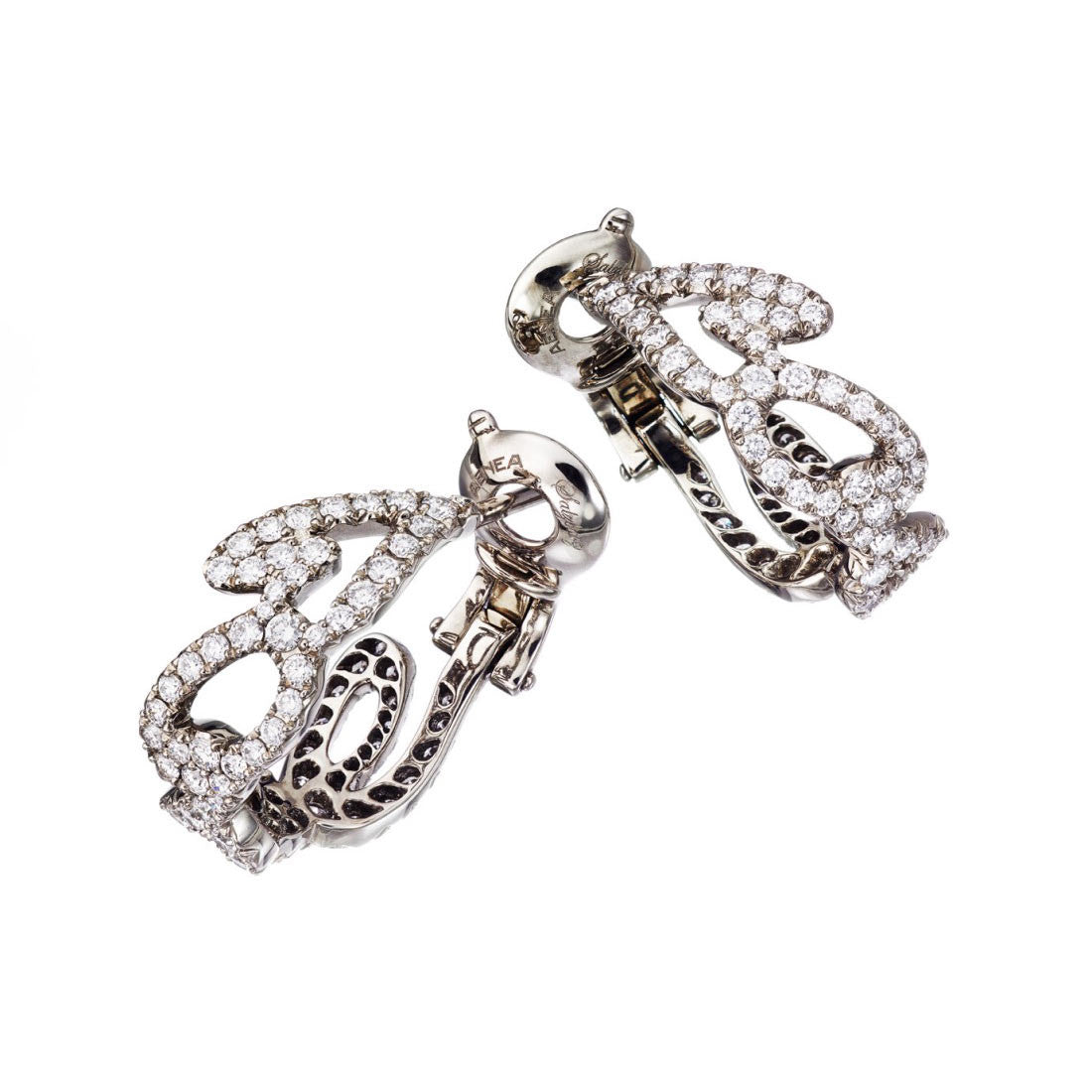Earrings White Gold with White Diamonds