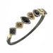 AENEA CANDY Collection Bangle Yellow Gold and Rhodium-plated Sterling Silver with Brown Diamonds