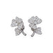 AENEA QUADRIFOGLIO Collection Earrings Platinum with White Diamonds