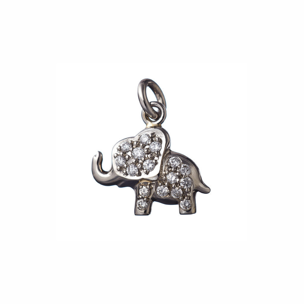 AENEA CHARM COLLECTION Pendant Elephant Platinum with White Diamonds