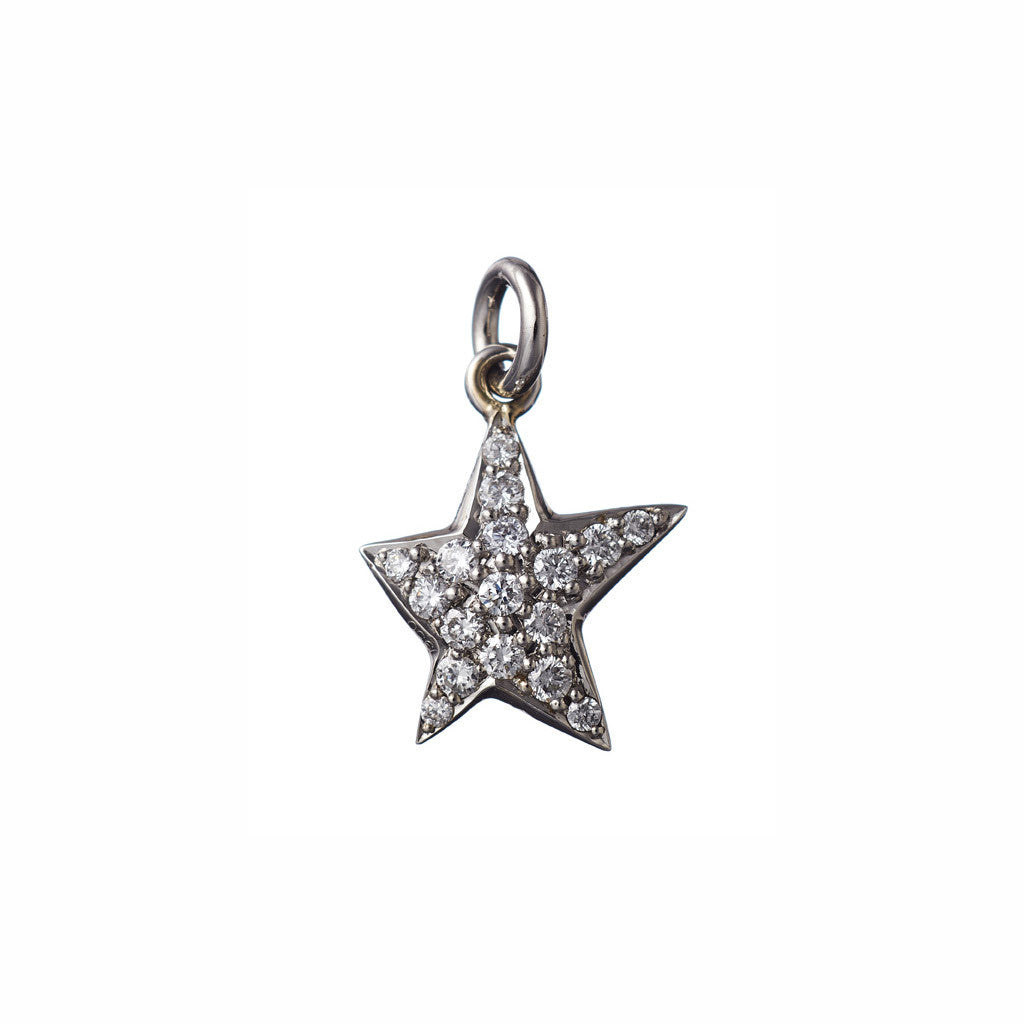 AENEA CHARM COLLECTION Pendant Star Platinum with White Diamonds 