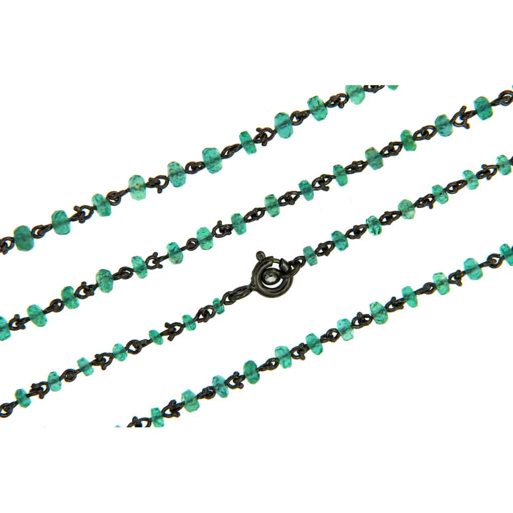 AENEA CANDY COLLECTION Necklace Sterling Silver with Emeralds 