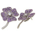 AENEA QUADRIFOGLIO Collection EARRINGS purple Amethysts and White Diamonds 
