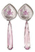AENEA FOGLIO DI ROSA Collection Earrings White Gold Pink Kunzit and Pink Sapphires 