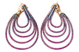 AENEA WAVE Collection Earrings Pink Gold with Pink Sapphires