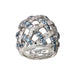 AENEA WEB Collection Ring Palladium with White Diamonds and Aquamarines