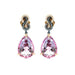 AENEA SARPA Collection Earrings Pink Gold with Pink Topaz and White Diamonds