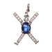 AENEA CHARM COLLECTION Pendant Jumping Jack Platinum, Rose Gold or Yellow Gold with Blue Sapphires 